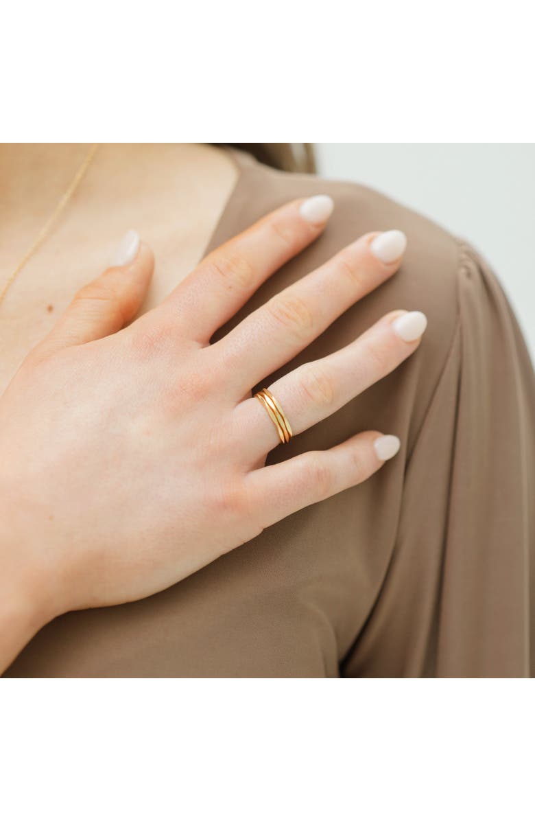 Sara Patino Gold Hammered Stacking Rings - Set of 3, Alternate, color, Gold