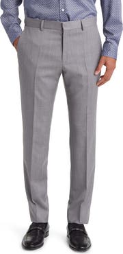 BOSS Genius Slim Fit Flat Front Wool Dress Pants