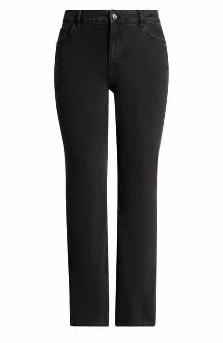 MANGO Frayed Mid Rise Flare Jeans