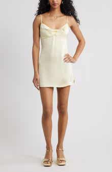 BP. Twist Front Satin Minidress