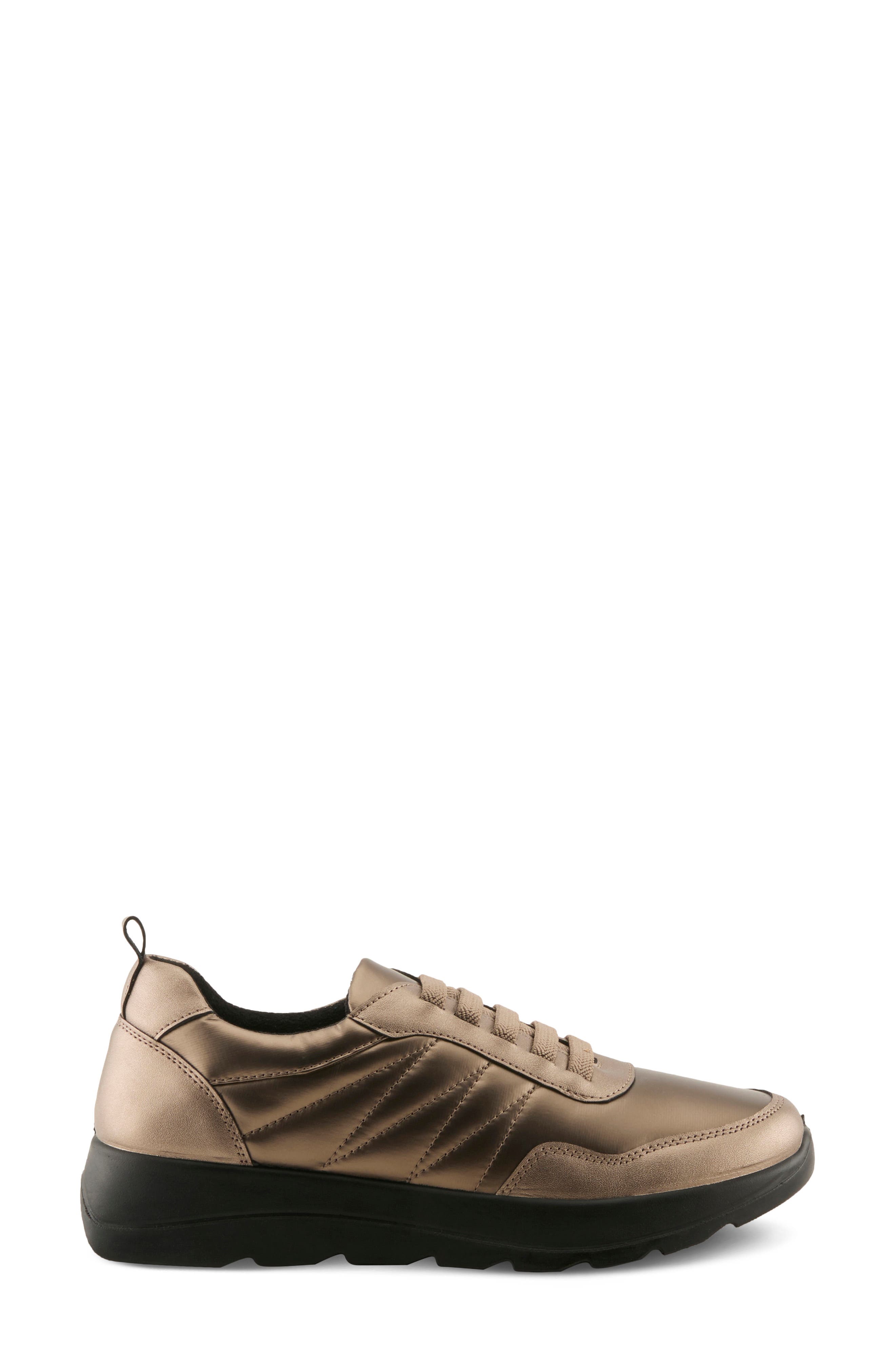 Clariona Water Resistant Sneaker, Alternate, color, BRONZE MULTI