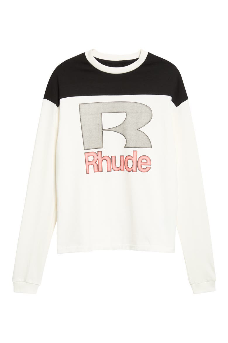 Racing Panel Long Sleeve Graphic T-Shirt, Alternate, color, WHITE/ BLACK/ RED