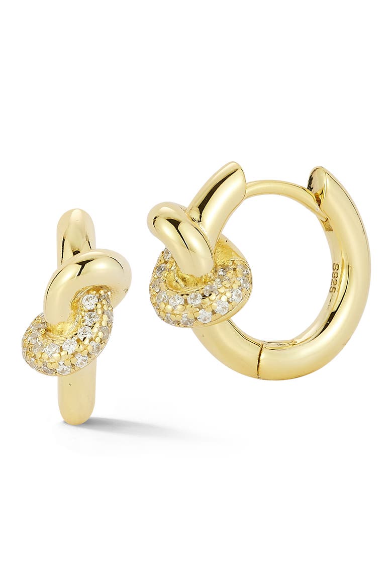 Love Knot Hoop Earrings, Main, color, GOLD