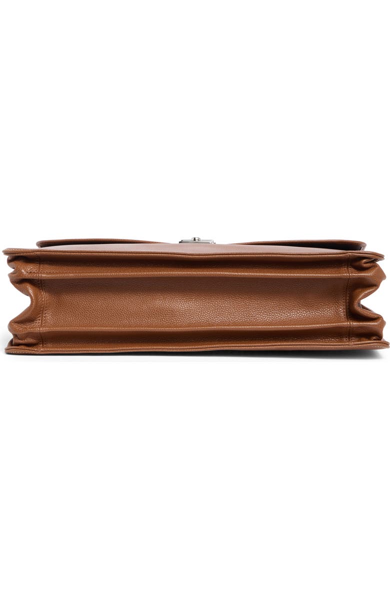 Longchamp Le Foulonne Leather Briefcase, Alternate, color, Cognac