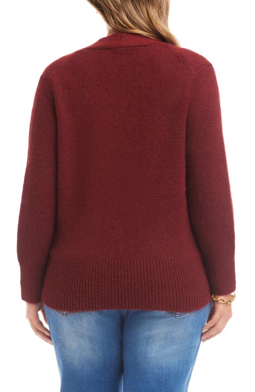 Karen Kane Plus Size Wrap Sweater In Red
