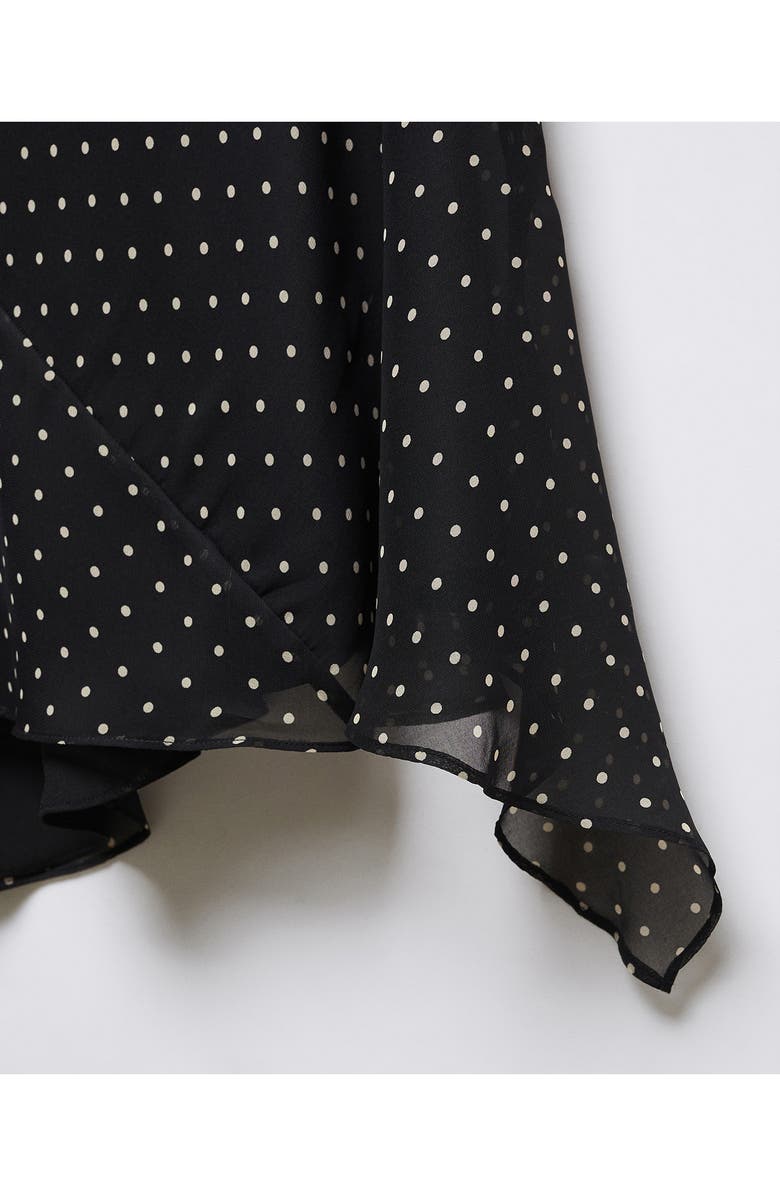 MANGO Polka Dot Asymmetric Hem Minidress, Alternate, color, 