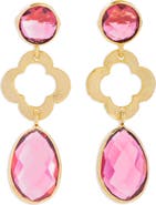 SAACHI Quatrefoil Stone Earrings