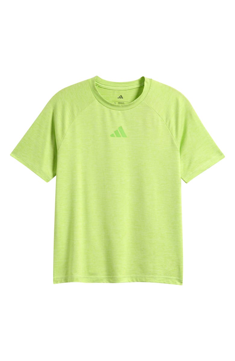 adidas Kids' Raglan Sleeve T-Shirt, Main, color, Pulse Lime