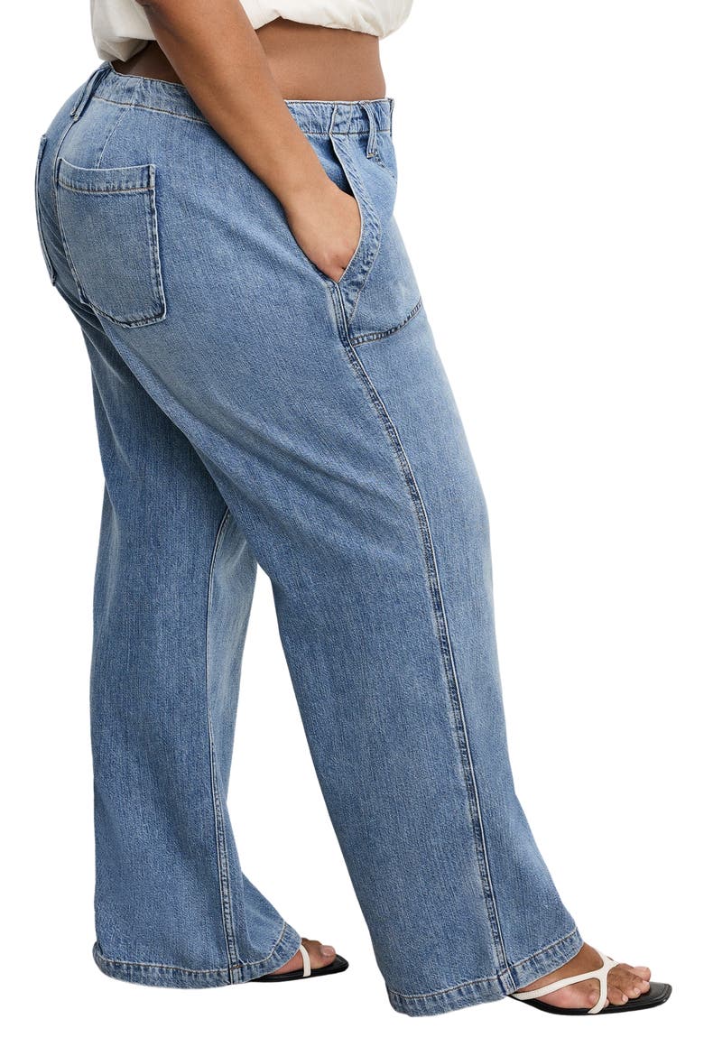 Lite Drawstring Jeans, Alternate, color, INDIGO786