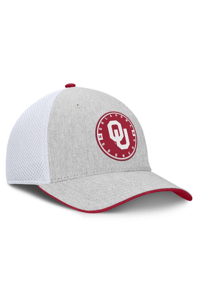 FANATICS Men's Fanatics  Heather Gray Oklahoma Sooners Trigger Flex Hat, Alternate, color, 