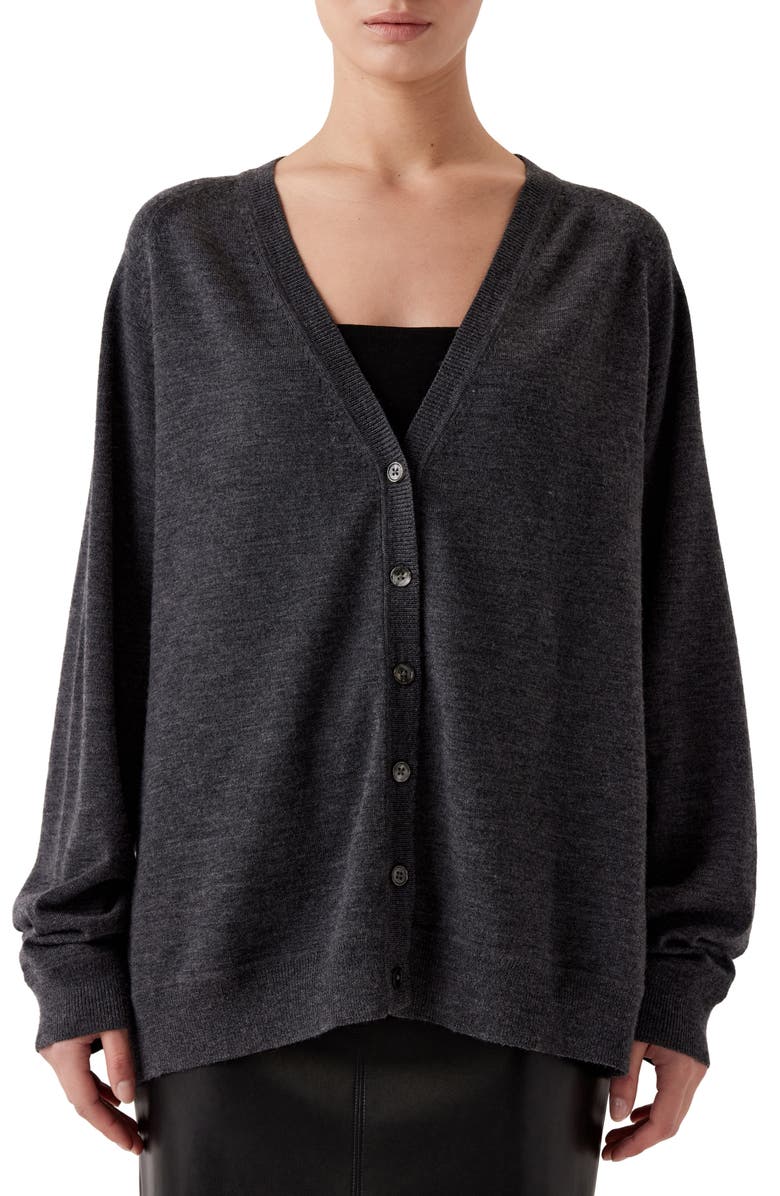 Sophie Rue Mona Oversize Wool Blend Cardigan, Main, color,