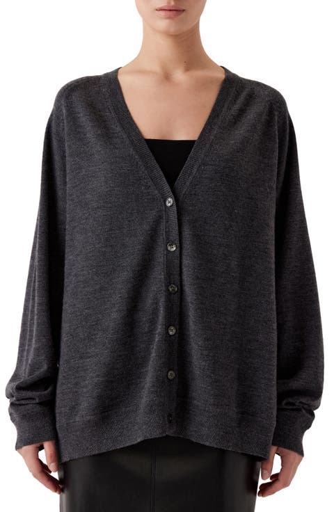 Mona Oversize Wool Blend Cardigan