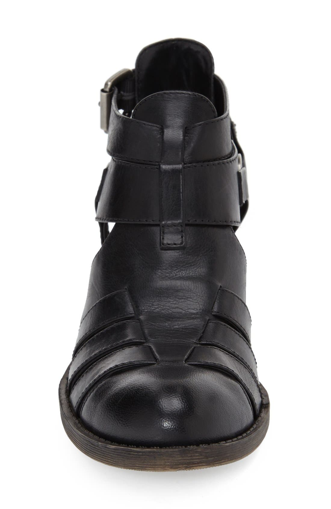 Treasure&Bond 'Asher' Cutout Bootie, Alternate, color, BLACK LEATHER