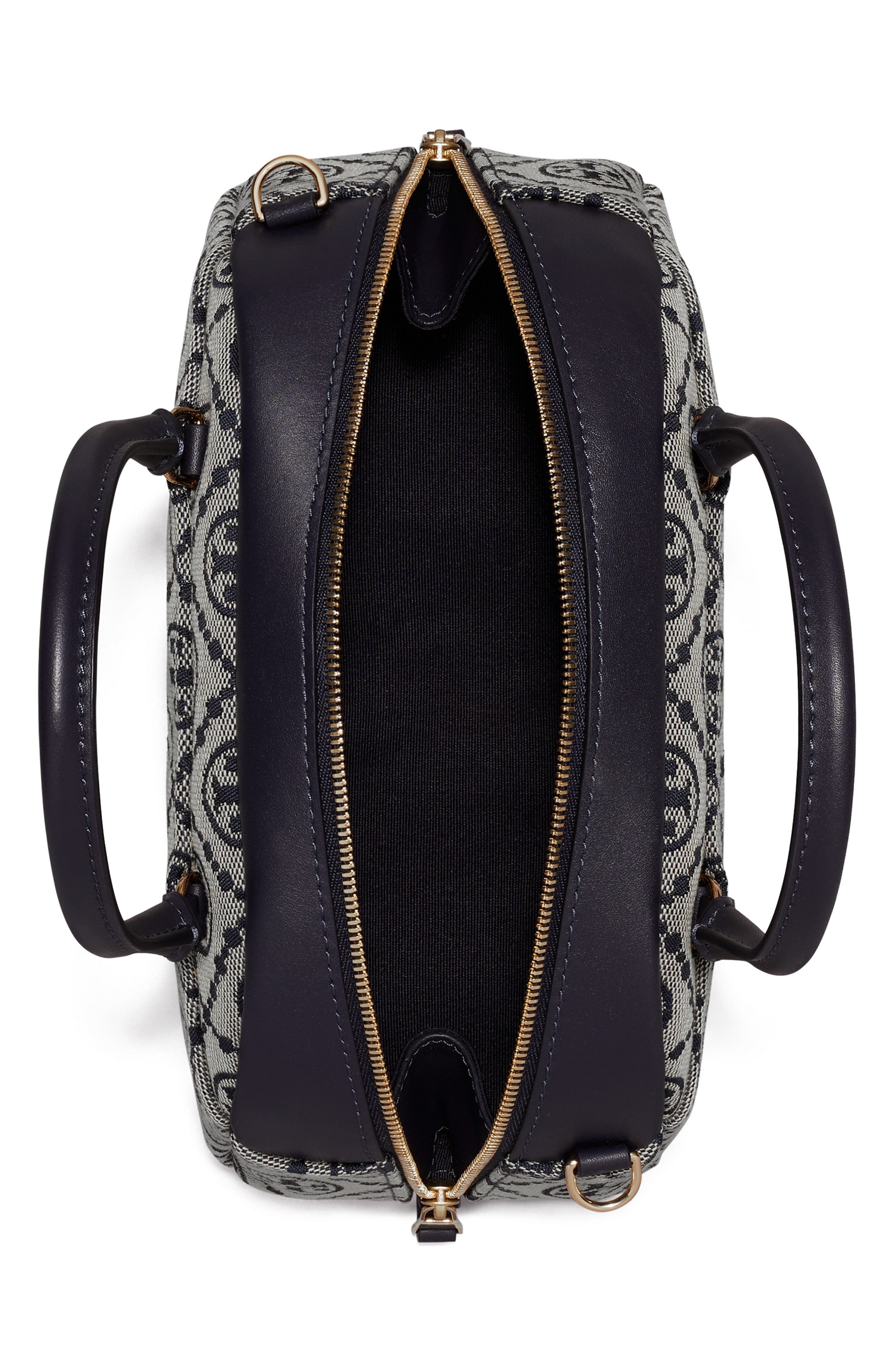 Tory Burch Small Bowler Top Handle Bag, Alternate, color, Tory Navy