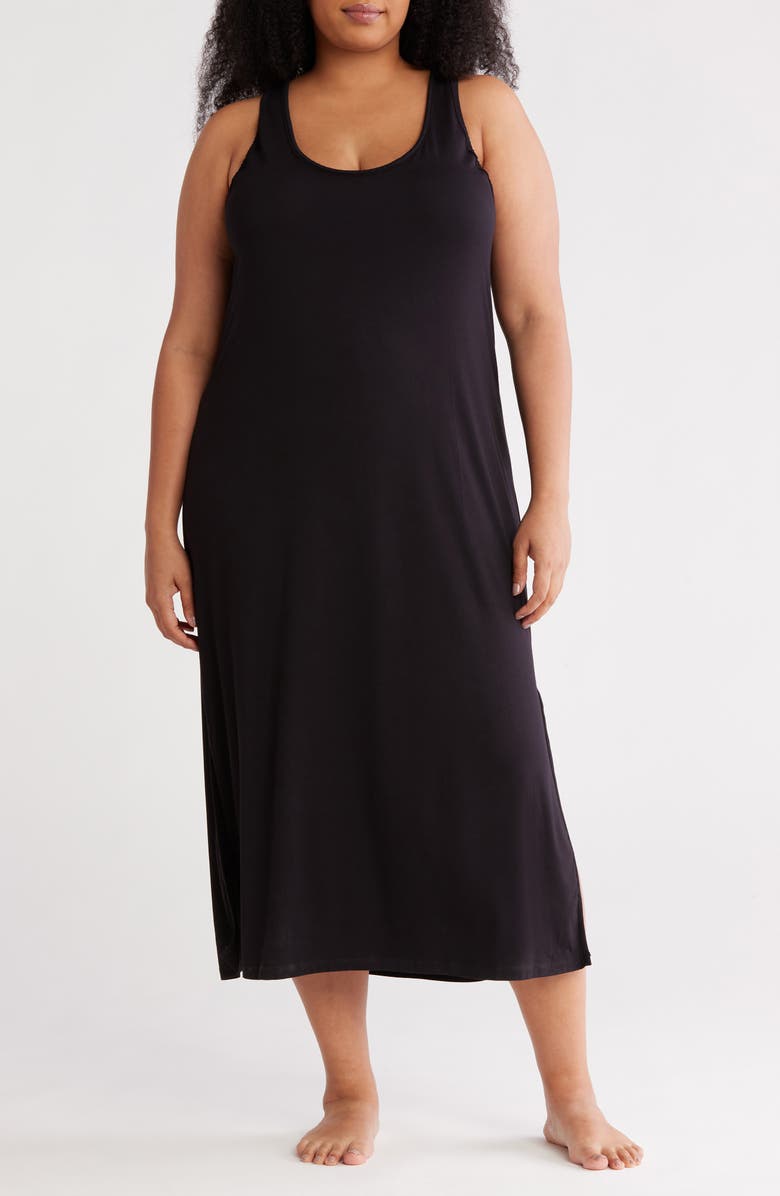 Nordstrom Cool Touch Racerback Nightgown, Main, color, Black