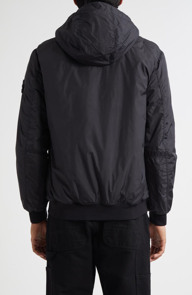 Stone Island Hooded Bomber Jacket, Alternate, color, V0029 Black