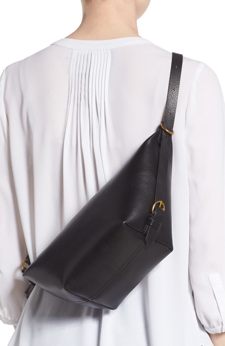 Madewell The Leather Sling Bag, Alternate, color,