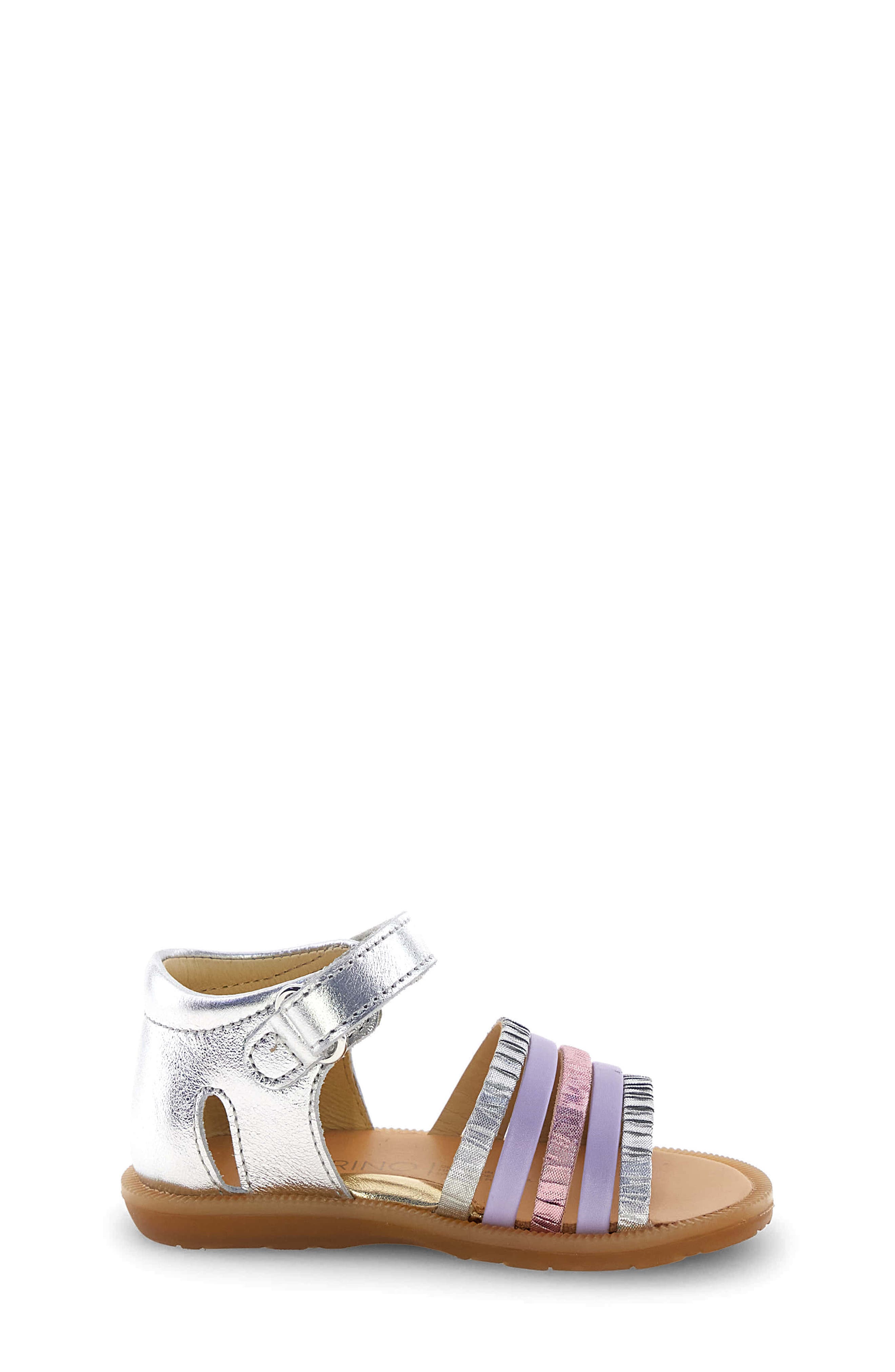 Naturino Kids' Rubino Metallic Sandal, Alternate, color, Silver