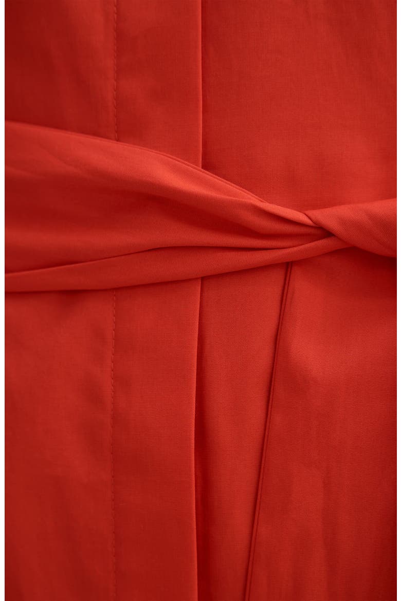 Sally Tie Belt Cotton Midi Shirtdress, Alternate, color, RED