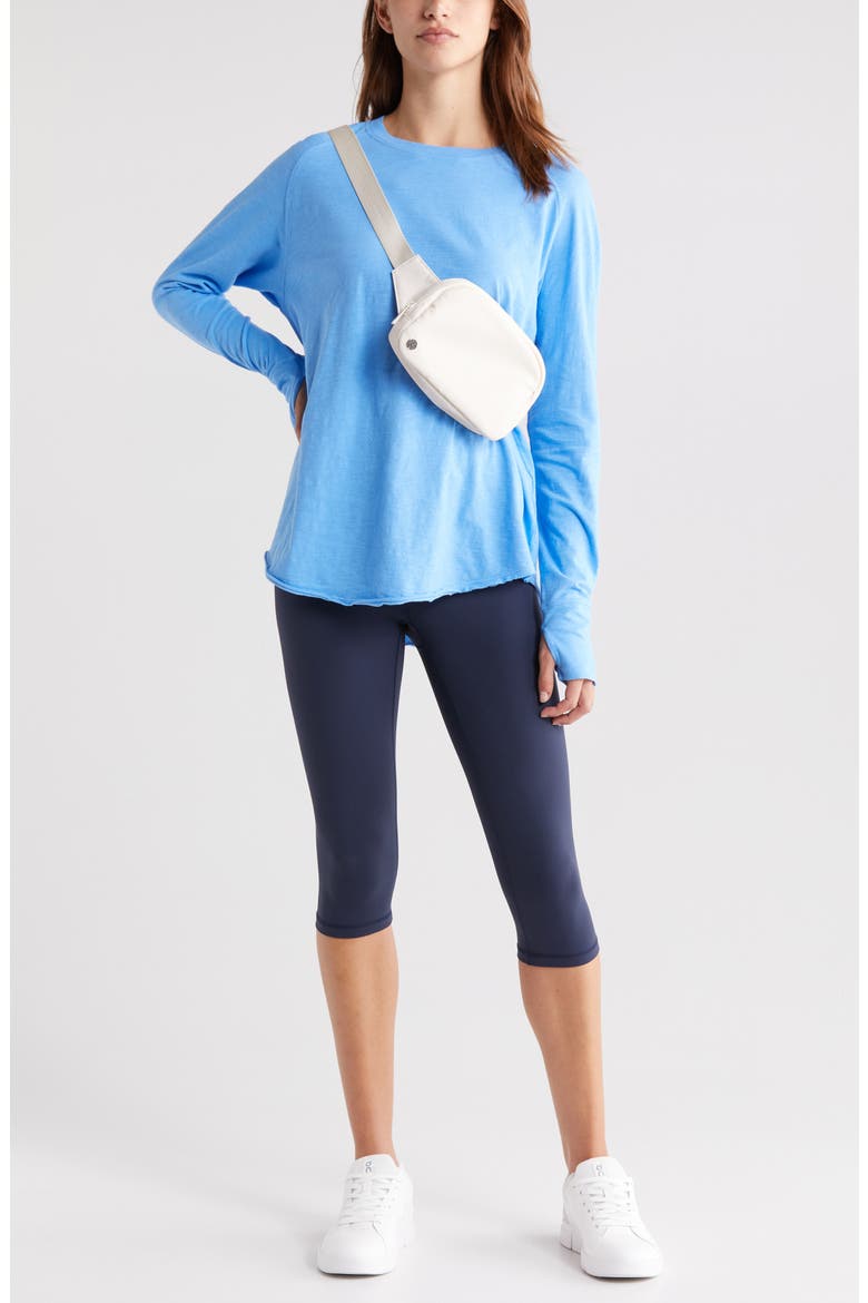 Relaxed Washed Long Sleeve Slub Tee, Alternate, color, BLUE LAPIS
