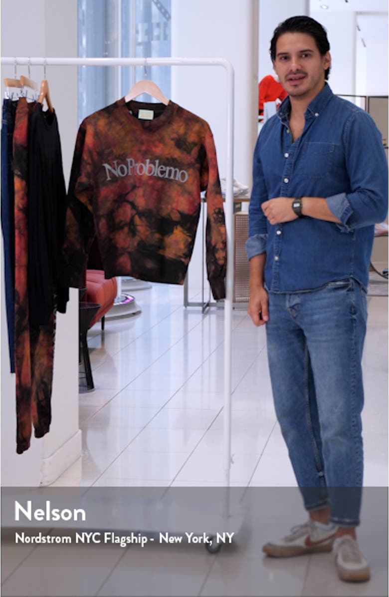 Oversize No Problemo Storm Tie Dye Graphic Sweatshirt, sales video thumbnail