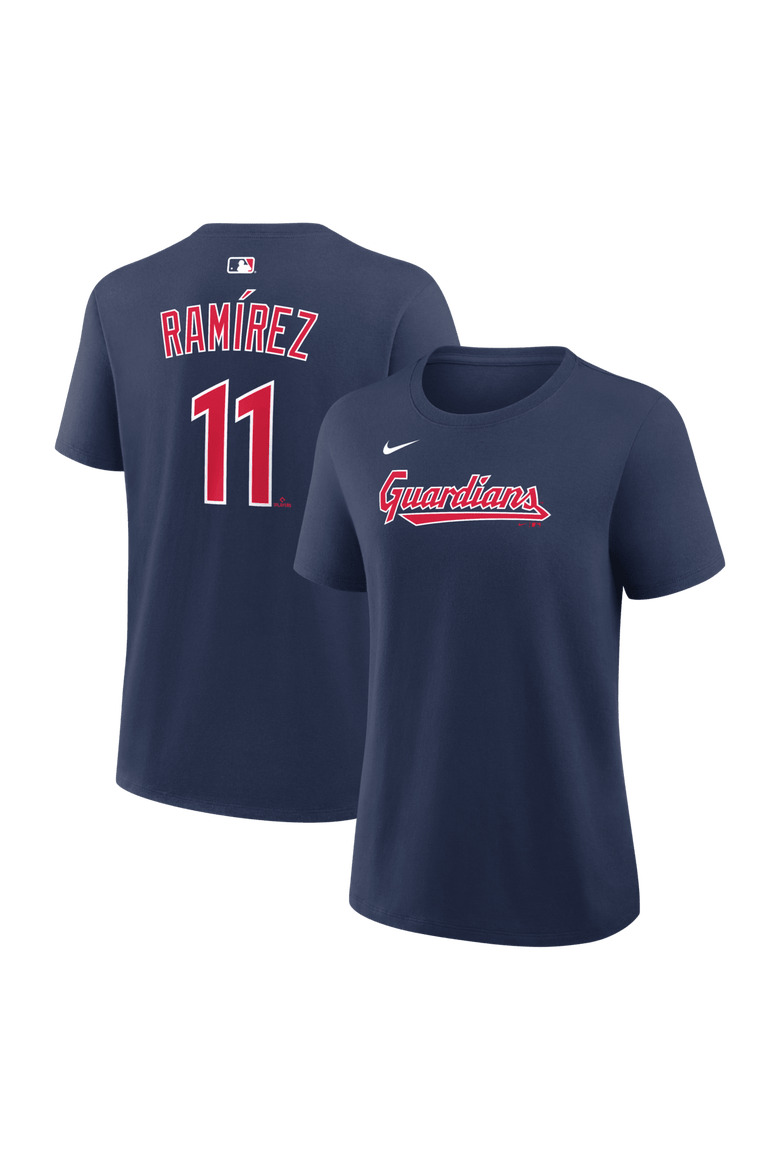 Women's Nike José Ramírez Navy Cleveland Guardians Name & Number T-Shirt, Main, color, Navy