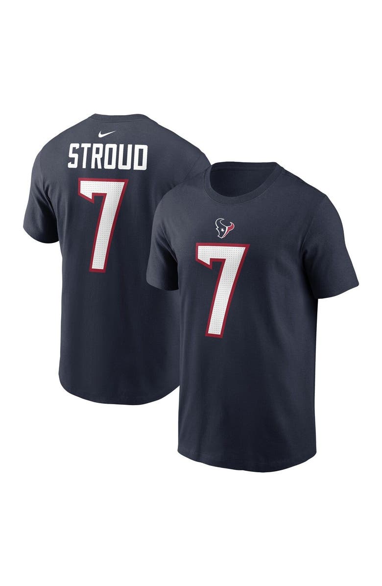 Nike Men's Nike C.J. Stroud Navy Houston Texans 2023 NFL Draft First Round Pick Player Name & Number T-Shirt, Alternate, color, Navy