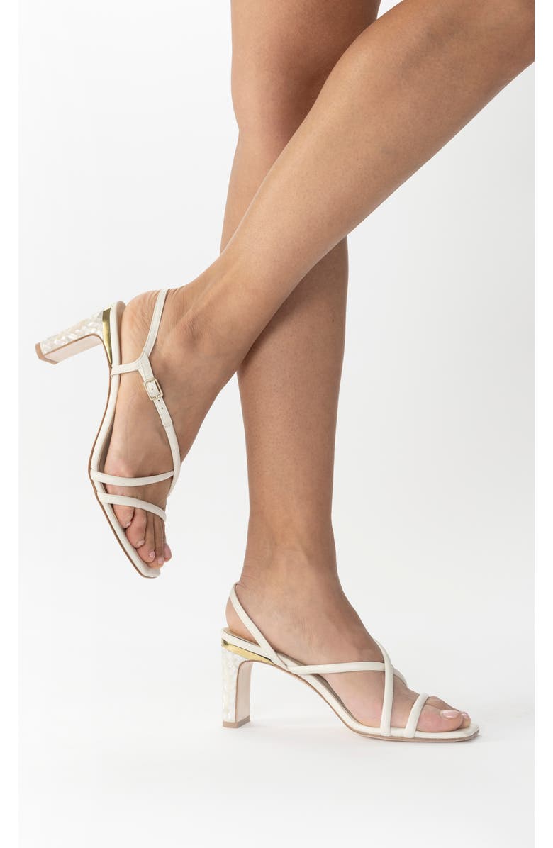 Freya Rose Giselle Ankle Strap Pearl Heel Sandal, Alternate, color,