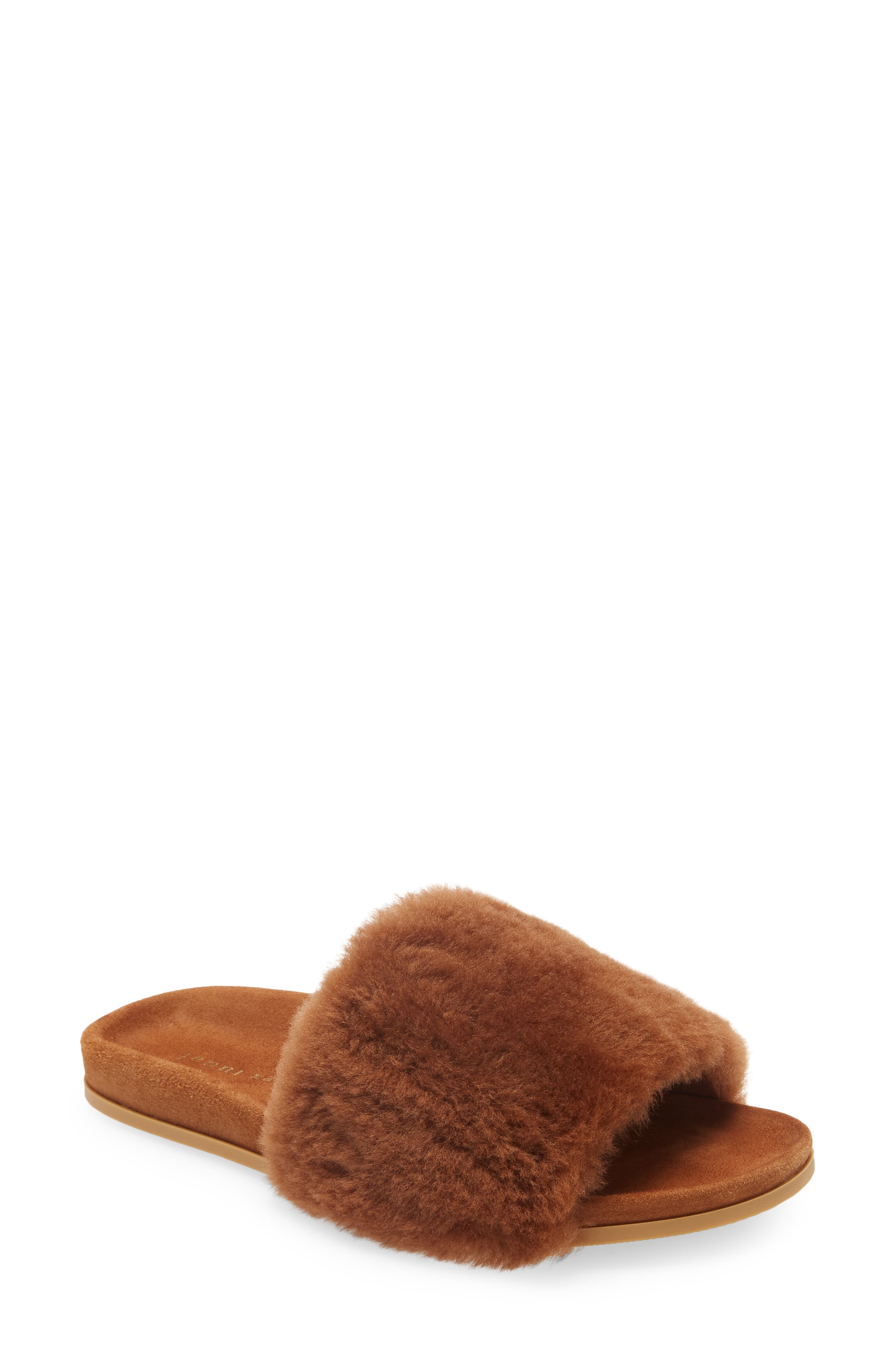 Jenni Kayne Genuine Shearling Slide Sandal, Main, color, 
