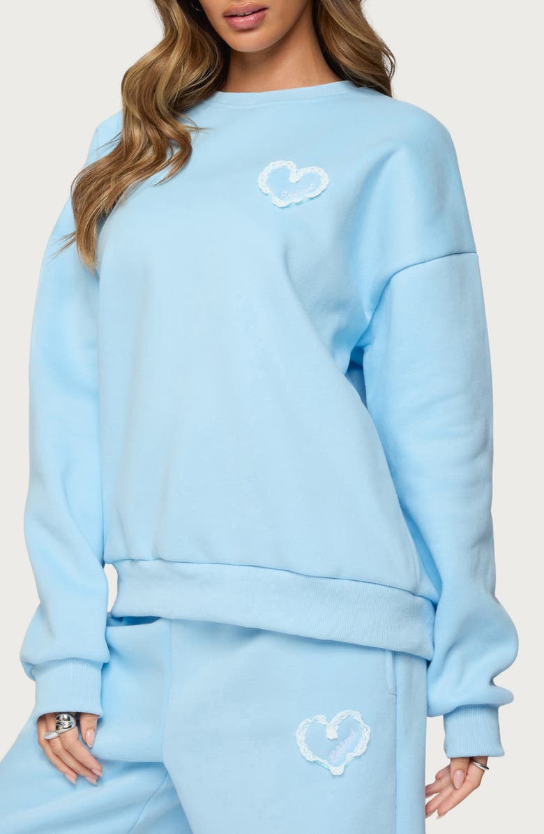 EDIKTED Love Edikted Oversize Sweatshirt, Alternate, color, 