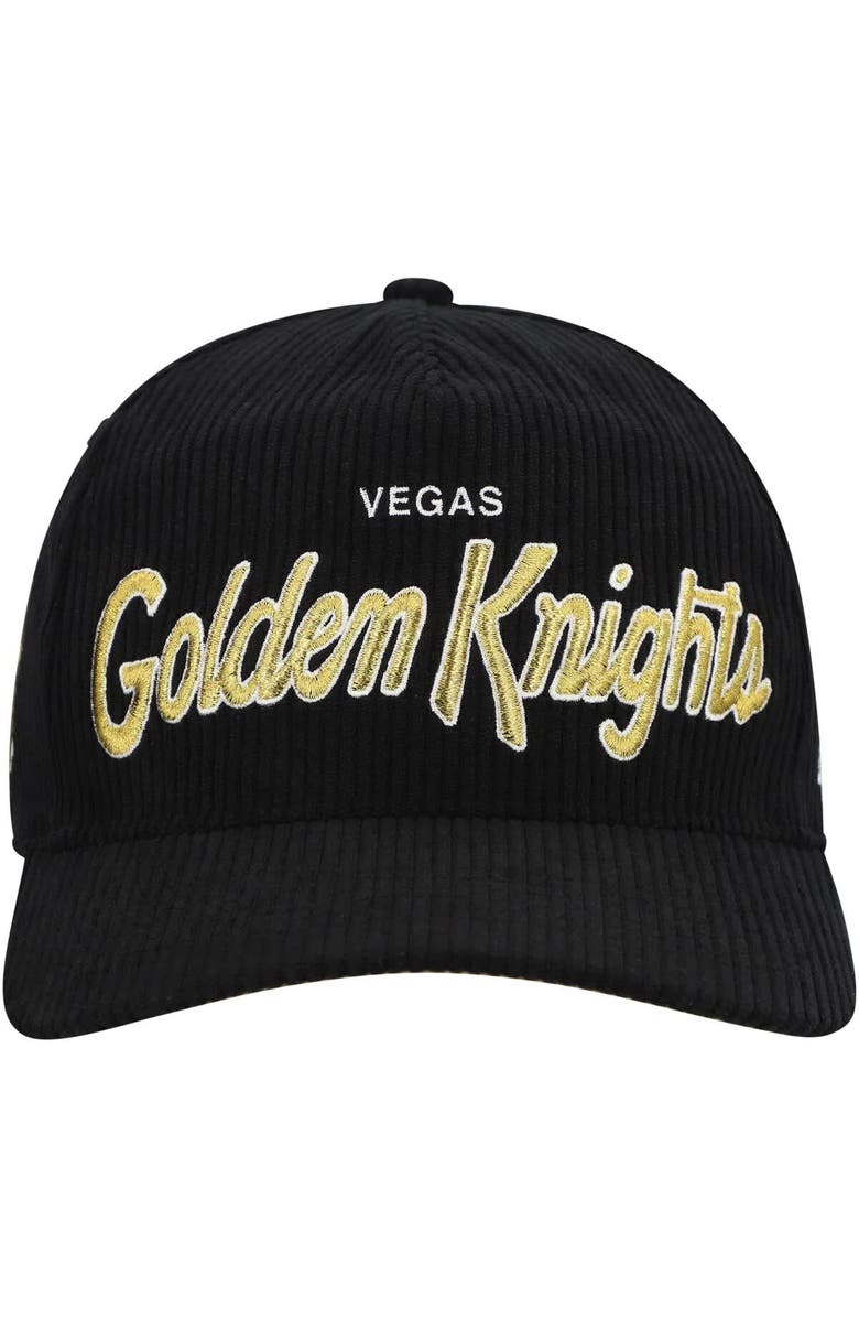 '47 Men's '47 Black Vegas Golden Knights Crosstown Corduroy Hitch Adjustable Hat, Alternate, color, Black