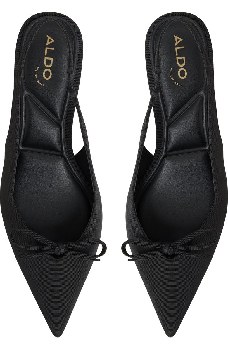 ALDO Azizza Slingback Pointed Toe Kitten Heel Pump, Alternate, color, Black