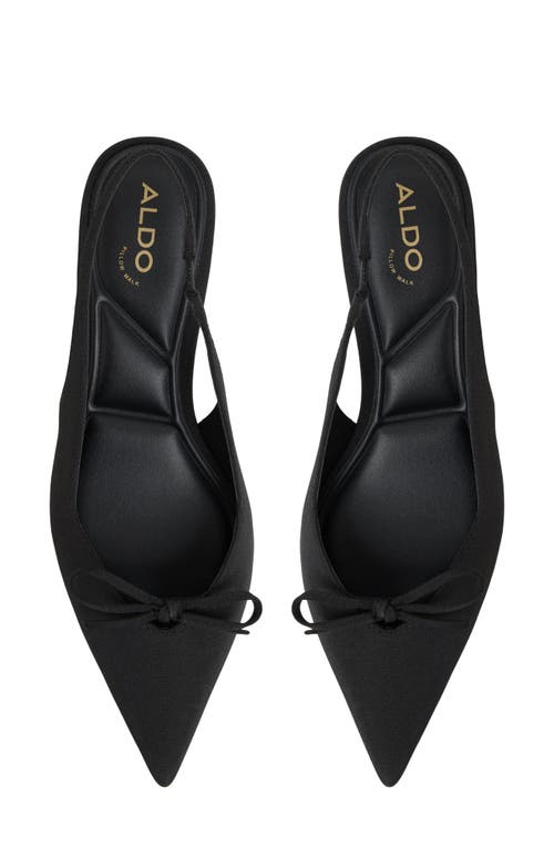 Aldo Azizza Slingback Pointed Toe Kitten Heel Pump In Black