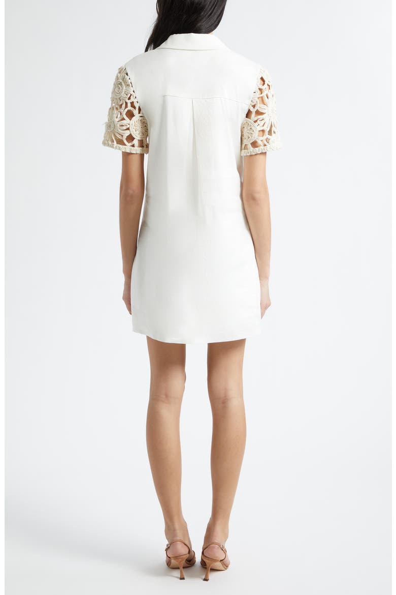 Celine Linen Blend Minidress, Alternate, color, IVORY