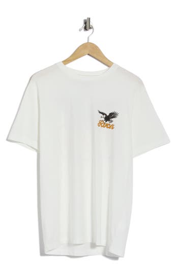 Rvca On Wings Graphic T-shirt In Antique White