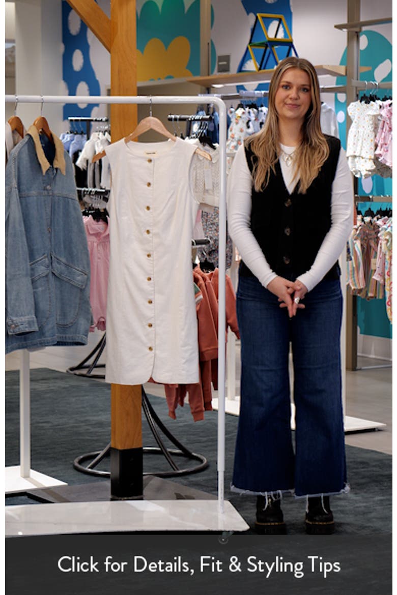Button Front Linen Blend Dress video