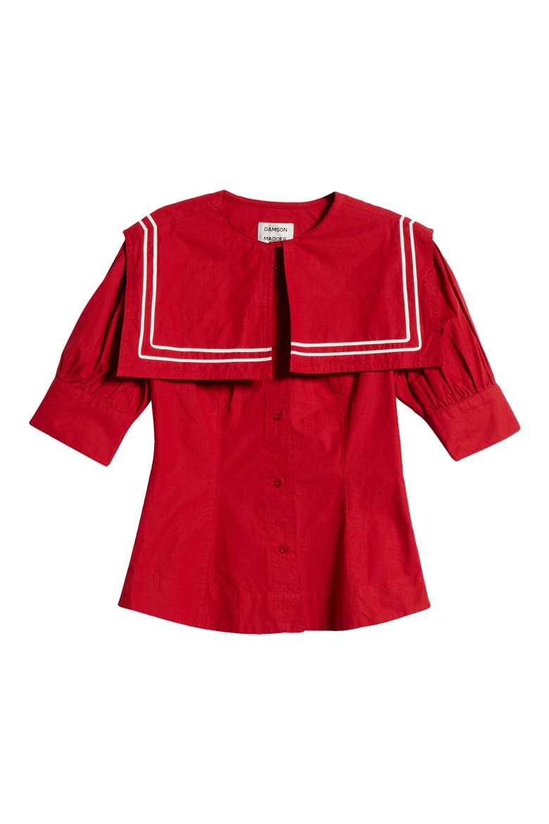 Keisha Organic Cotton Top, Alternate, color, RED