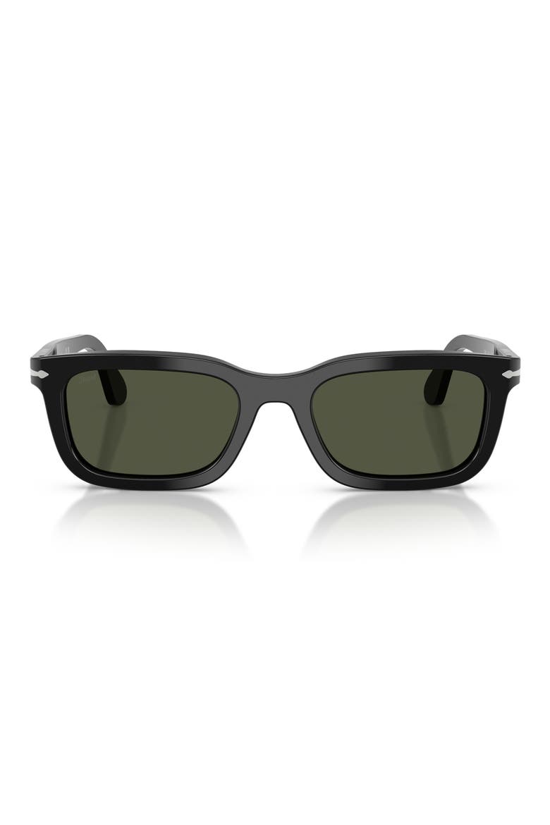 53mm Rectangular Sunglasses, Main, color, BLACK / GREEN