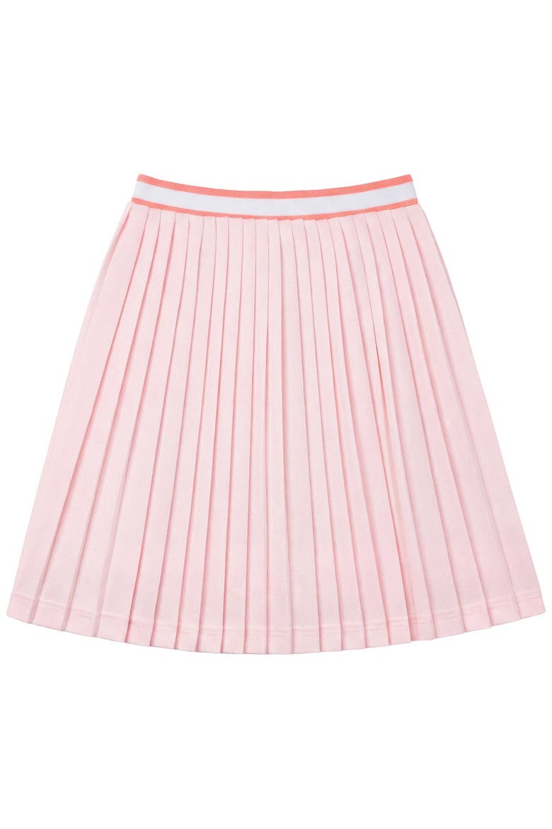 Stripe Pleated Elastic Waist Skirt, Main, color, Pink