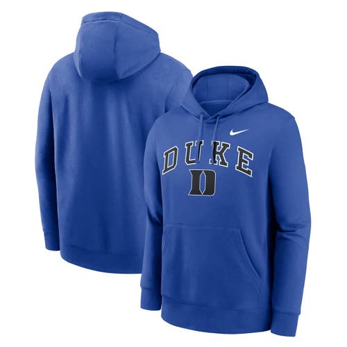 Nike Royal Duke Blue Devils Club Fleece Arch Pullover Hoodie In Blue
