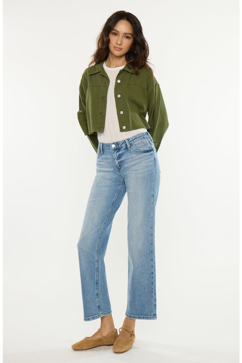 Matilda Essentials Mid Rise True Straight Jeans, Alternate, color, Medium Wash