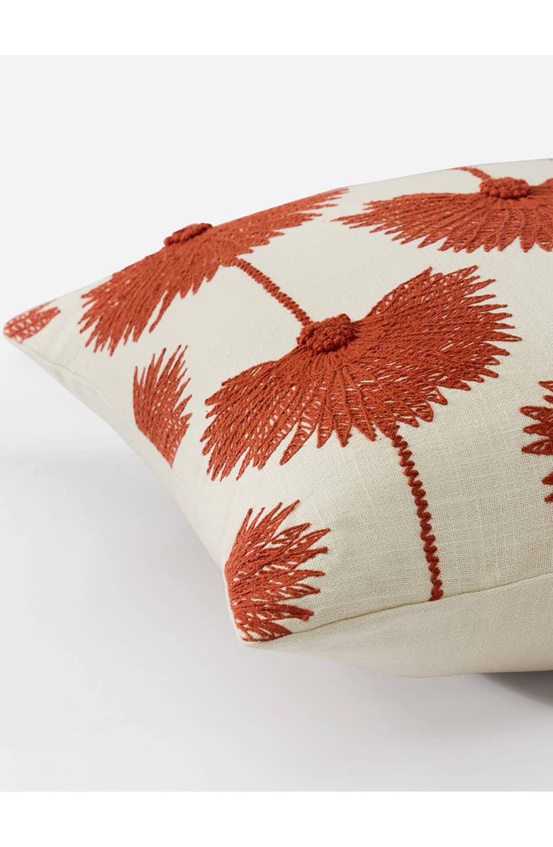 Sunday Citizen Palm Leaf Embroidered Throw Pillow, Alternate, color, 