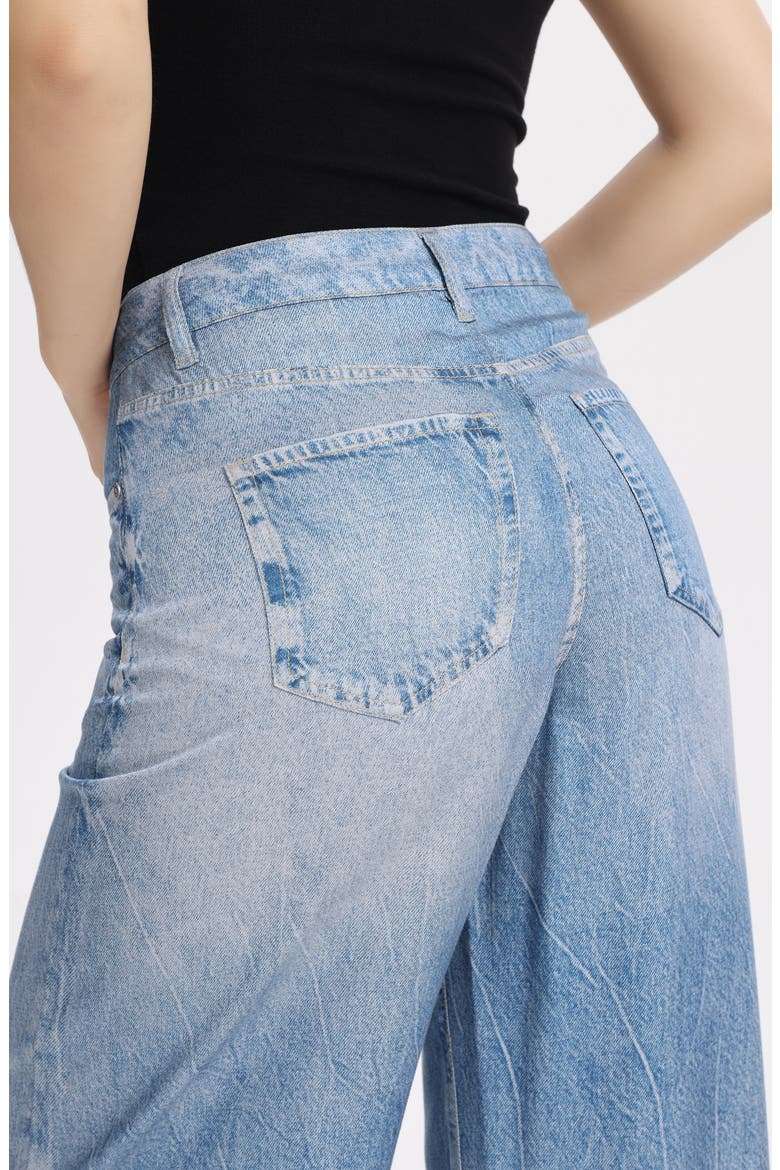 High Waist Wide Leg Jeans, Alternate, color, FLOWING CLOUDS