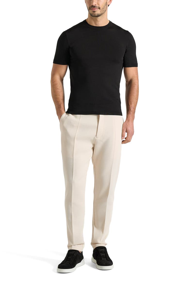 Ellis Luxe Knitted T-Shirt, Main, color, Black