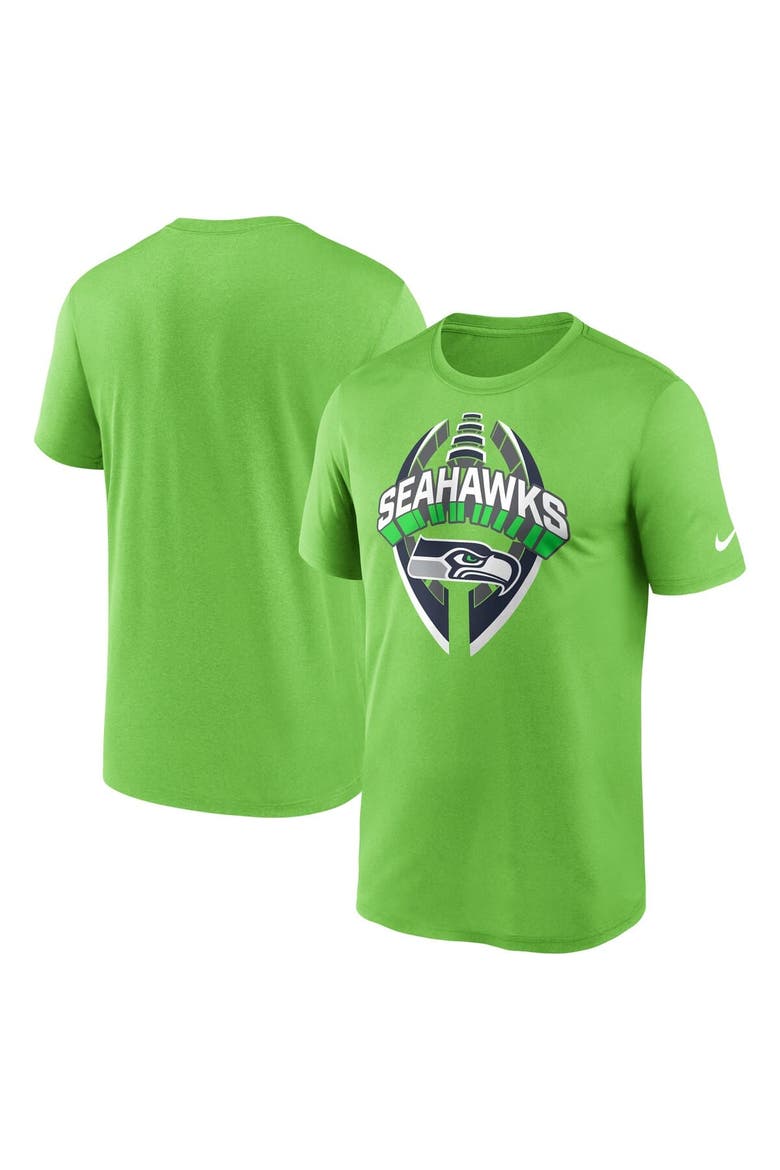 Men's Nike Neon Green Seattle Seahawks Legend Icon Performance T-Shirt, Alternate, color, Neon Green