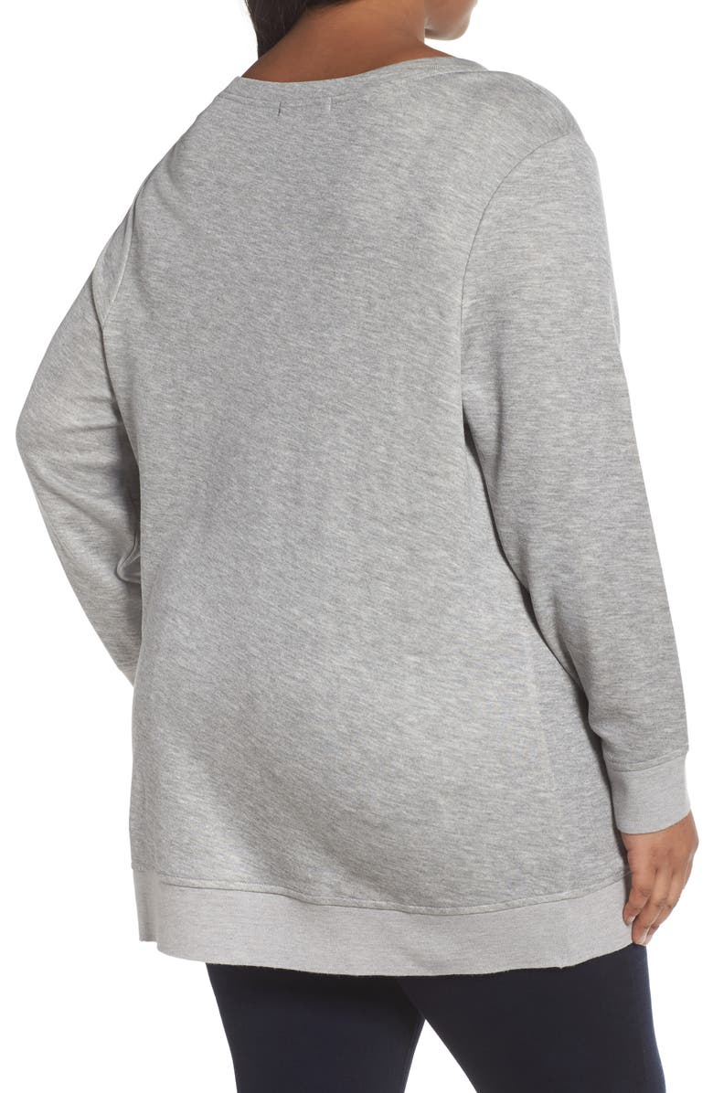 Sejour Zip Hem Sweatshirt, Alternate, color, 
