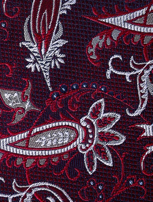 Oak Hill Premium By Dxl Big & Tall Paisley Tie In Burgundy