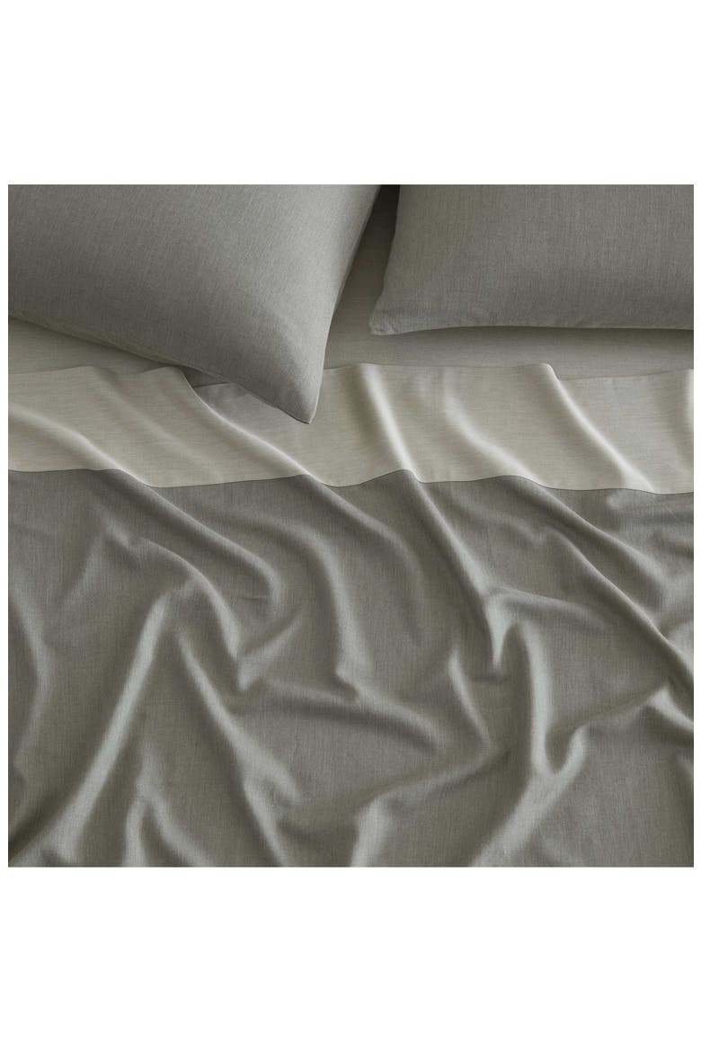 Contrast Weave 300 Thread Count Sheet Set, Alternate, color, LIGHT / MEDIUM GREEN