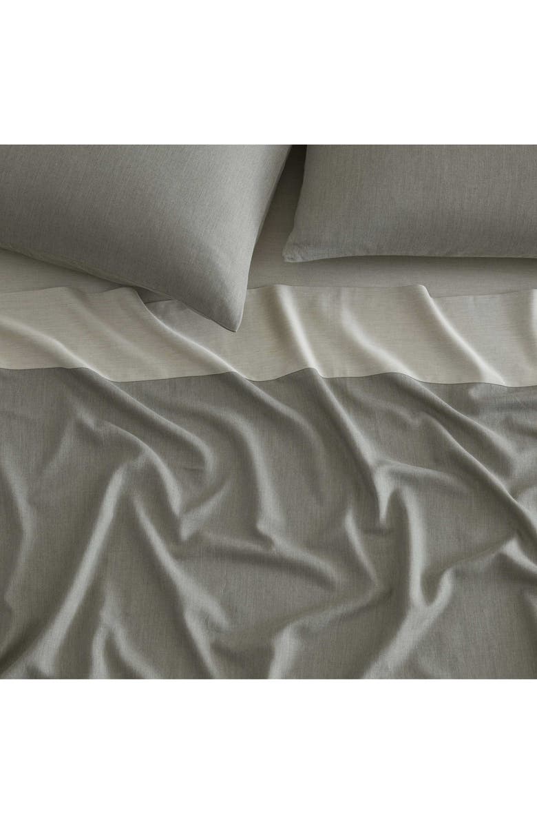 Calvin Klein Contrast Weave 300 Thread Count Sheet Set, Alternate, color, Light / Medium Green