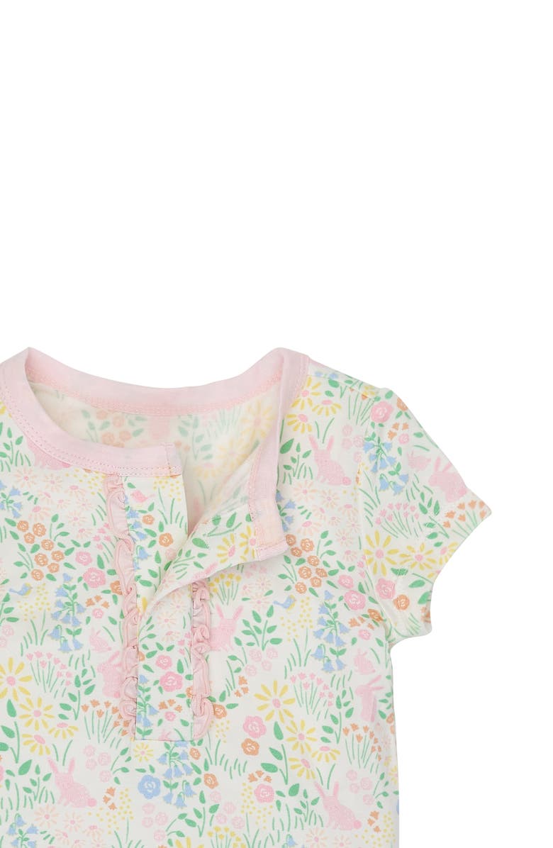 Magnetic Me Kids' Hoppy Garden Fitted Two-Piece Pajamas, Alternate, color, White